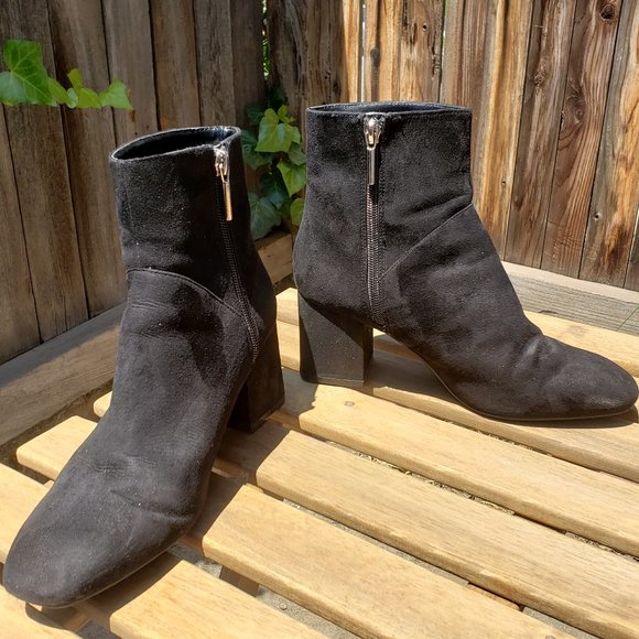 Zara black suede booties. Size 37 - Picture 4 of 15